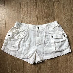 Comfy Free People White Cargo Shorts Sz XS